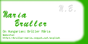 maria bruller business card